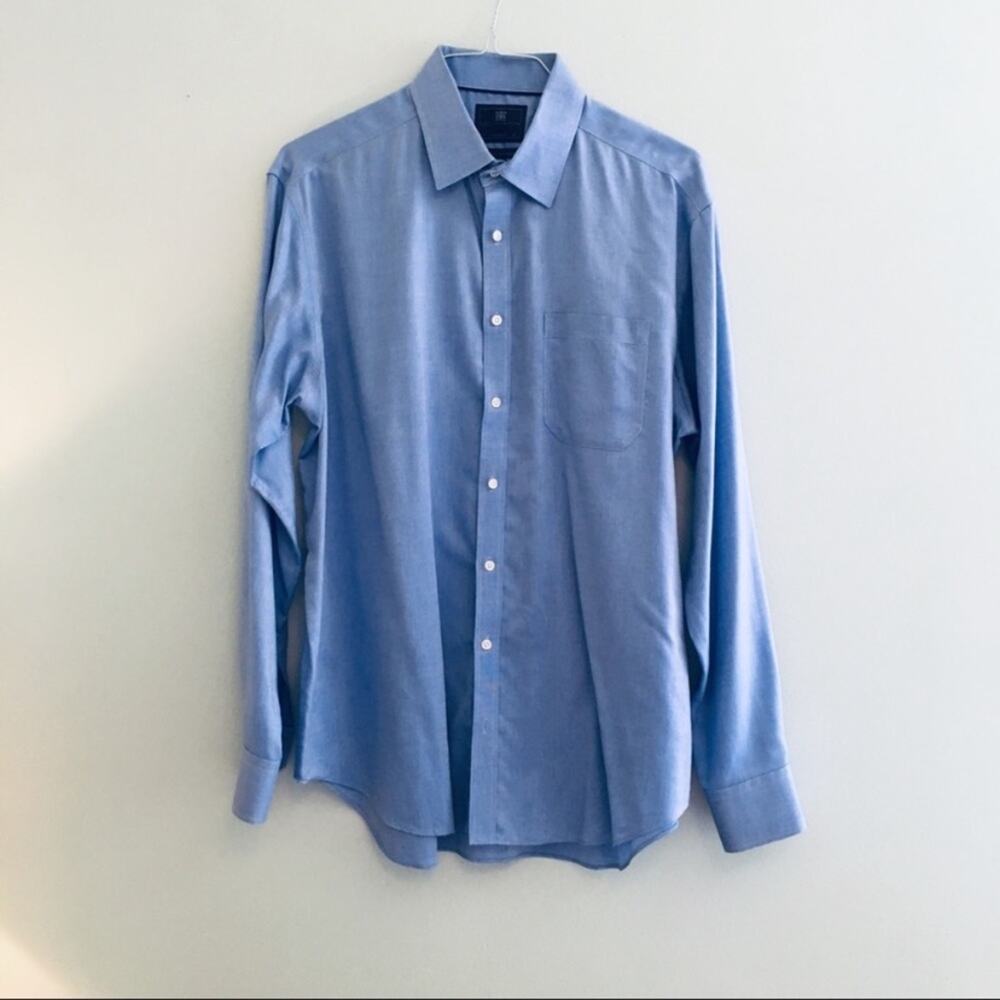 Marks & Spencer solid blue button down - Picture 2 of 5